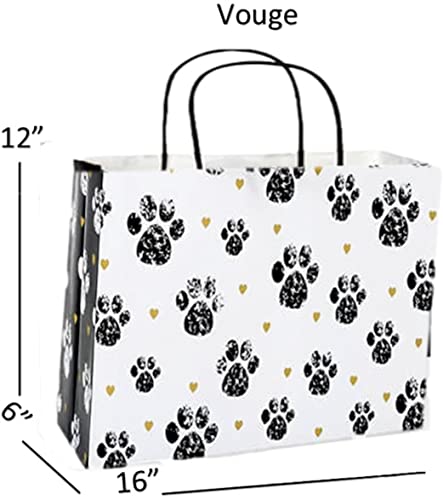 Pooch Paw Doogie Print Paper Large Shopper Gift Bag Quantity of 5