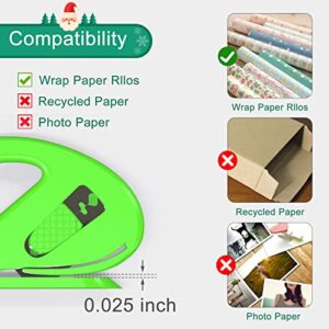 YAMXIN Sliding Gift Wrap Cutter - Wrapping Paper Cutter - Fit Most Gift Wrapping Paper Rolls-Creen - 2pcs