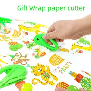 YAMXIN Sliding Gift Wrap Cutter - Wrapping Paper Cutter - Fit Most Gift Wrapping Paper Rolls-Creen - 2pcs