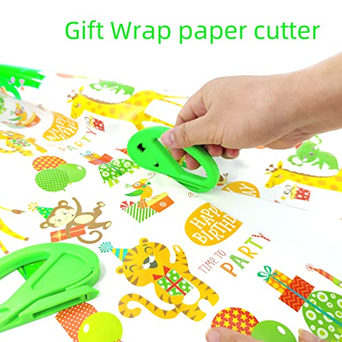 YAMXIN Sliding Gift Wrap Cutter - Wrapping Paper Cutter - Fit Most Gift Wrapping Paper Rolls-Creen - 2pcs