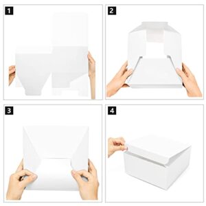 Timirog White Gift Boxes 12 Pack 8x8x4 Inches Bridesmaid Proposal Boxes with Lids, Paper Present Box Empty for Graduation, Birthday, Wedding, Party Favor, Treat, Holiday, Engagement, Father's Day