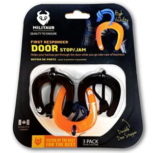militaur first responder door stop/door jam for law enforcement, police, emergency medical services. stops doors from closing, 3 pack and molle/pals compatible… (3)