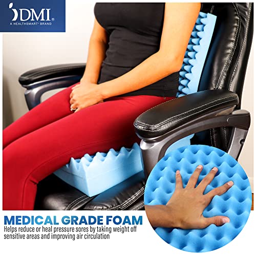 DMI Egg Crate Sculpted Foam Car Seat Cushion, Office Chair Cushion Relieves Back Pain, Tail Bone Pain, Sciatica, 32 X 18 X 3, Full Back