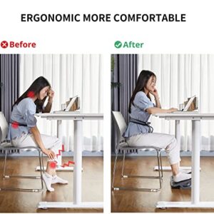 Eureka Ergonomic Tilt Adjustable Footrest, Foot Rest for Under Desk at Work with Massage Surface, Office Foot Rest Under Desk with 20 Degree Tilt No Locking, Metal Frame