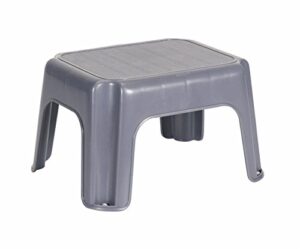 rubbermaid one-step stool, bisque, holds up to 200 pounds, ideal for home, office, garage, durable step stool, fg275300cylnd, 7.1 inches height, gray