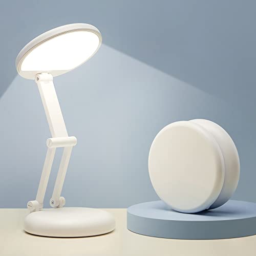 Battery Operated Lamp Small Desk Lamp Foldable & Potable, 8 Brightness Rechargeable Lamp Battery Lamp Wireless Lamp Mini Lamp, Dimmable Study Lamp Portable Light Cute Desk Lamp, Battery Operated Lamp