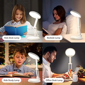 Battery Operated Lamp Small Desk Lamp Foldable & Potable, 8 Brightness Rechargeable Lamp Battery Lamp Wireless Lamp Mini Lamp, Dimmable Study Lamp Portable Light Cute Desk Lamp, Battery Operated Lamp