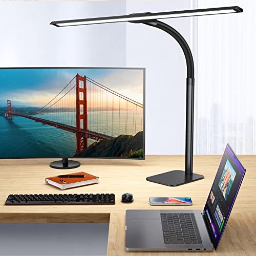 Kary LED Desk Lamp, 24W Architect Desk Lamps with Base 31.5" Wide Home Office Lights 1800LM Extra Bright Table Lighting with Adjustable Lights, 5 Color Modes, Studio Work Lamp for Task, Drafting