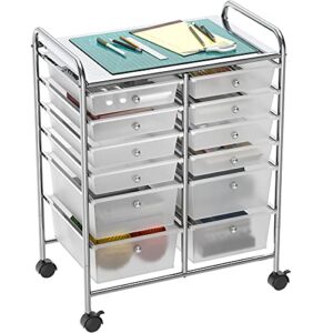 simplehouseware utility cart with 12 drawers rolling storage art craft organizer on wheels