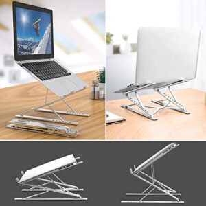 ElfAnt Laptop Stand Adjustable Portable Aluminum for 10" - 17" Laptop Tablet