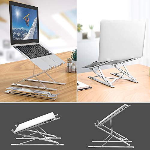 ElfAnt Laptop Stand Adjustable Portable Aluminum for 10" - 17" Laptop Tablet