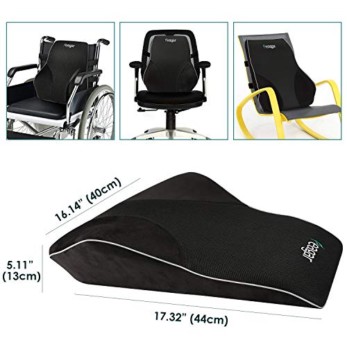 Lumbar Support Pillow/Back Cushion, Memory Foam Orthopedic Backrest for Car Seat, Office/Computer Chair and Wheelchair,Breathable & Ergonomic Design for Back Pain Relief