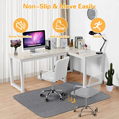 Xaosu Chair Mat for Hardwood Floor & Tile Floor, Under Desk Low-Pile Chair Mat for Rolling Chair，Multi-Purpose Computer Desk Chair Mat for Gaming, Large Anti-Slip Floor Protector for Home Office