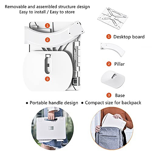 SOARCHICK Portable Laptop Stand New Lap Desk for Laptop Adjustable Computer Stand Laptop Riser Mount for Bed Sofa Couch Car Seat Floor Foldable Tray Table Pad Ergonomic Notebook Holder for Kids Adults