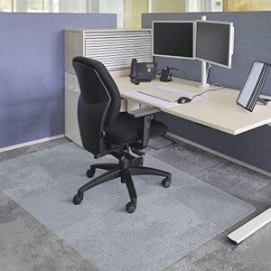 f2c 46″x 60″ clear office chair mat with lip for low to medium pile carpet, rectangle carpeted surface chair mat, bpa and phthalate free