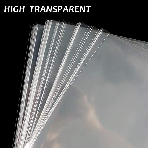 Morepack Large Cellophane Bags,24x30 Inch Cellophane Wrap for Gift Baskets,10Pcs Clear Basket Bags