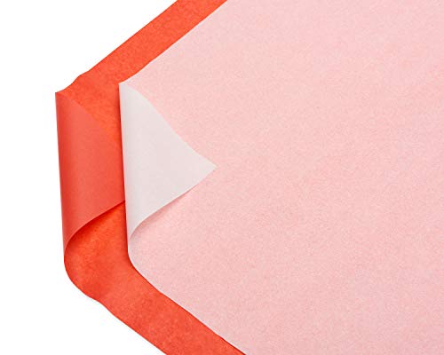 American Greetings Bulk Red and White Tissue Paper for Birthdays, Easter, Mother's Day, Father's Day, Graduation and All Occasions (125-Sheets)