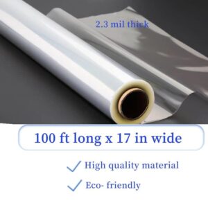 shareluck Wider Clear Cellophane Wrap Roll-100ft long x17 inches wide Clear Cellophane Roll - Clear Cellophane Bags large For Flower Wrapping, Gift Basket Wrap|Food Grade Specifications