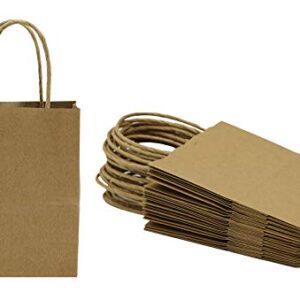 Creative Hobbies® Small Kraft Paper Gift Handle Bags - Weddings, Favors, Goody Bags - Wholesale Pack of 13 Bags