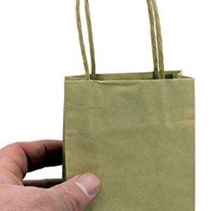 Creative Hobbies® Small Kraft Paper Gift Handle Bags - Weddings, Favors, Goody Bags - Wholesale Pack of 13 Bags