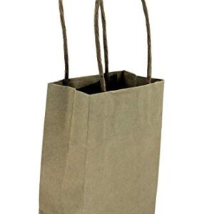 Creative Hobbies® Small Kraft Paper Gift Handle Bags - Weddings, Favors, Goody Bags - Wholesale Pack of 13 Bags