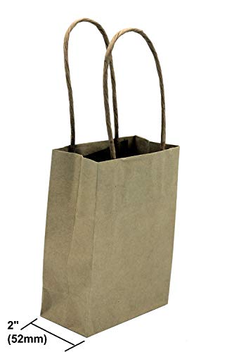 Creative Hobbies® Small Kraft Paper Gift Handle Bags - Weddings, Favors, Goody Bags - Wholesale Pack of 13 Bags