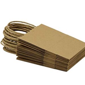 Creative Hobbies® Small Kraft Paper Gift Handle Bags - Weddings, Favors, Goody Bags - Wholesale Pack of 13 Bags