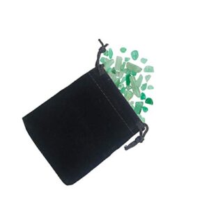 HRX Package Little Velvet Drawstring Pouches, 20pcs Black Velvet Cloth Bags for Jewelry Small Gift (3x4 inches)