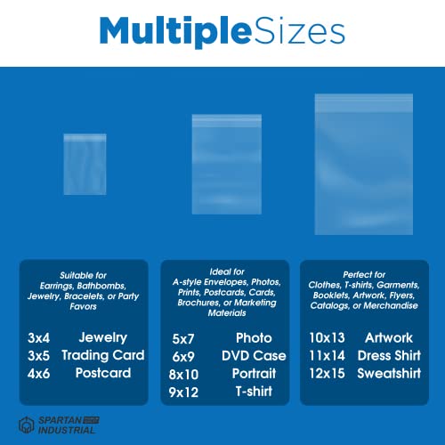 SPARTAN INDUSTRIAL Polypropylene Cello Bags (6" x 9")