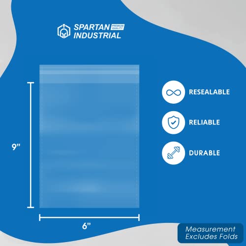 SPARTAN INDUSTRIAL Polypropylene Cello Bags (6" x 9")