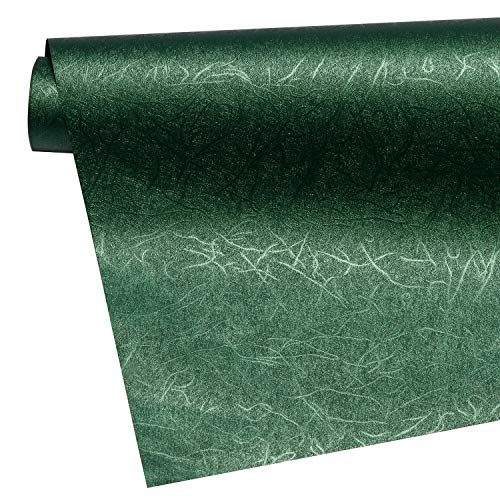 WRAPAHOLIC Wrapping Paper Roll - Mini Roll - 17 Inch x 16.5 Feet - Reversible Green and Black for Birthday, Holiday, Wedding, Baby Shower