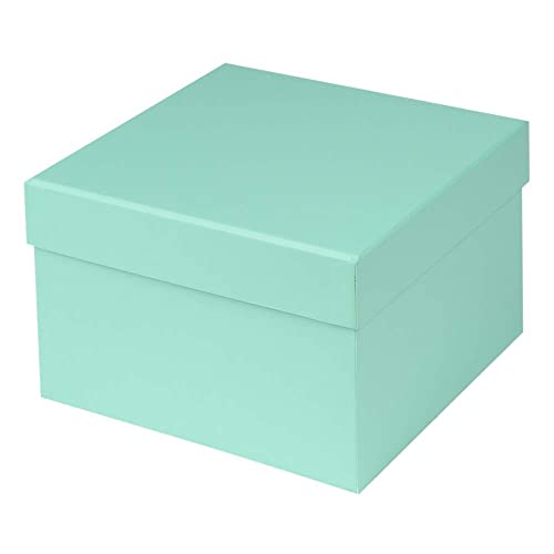 Square Gift Boxes with Lids Set of 4 Teal Green Gift Box Assorted Sizes Nesting Gift Boxes for Presents Birthday Bridesmaid Wedding Valentines Christmas Party Favor Boxes