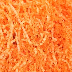 airgame crinkle cut paper shred filler (1/2 lb) for gift wrapping and basket filling – orange shredded paper for gift box, box confetti shredded, box stuffing