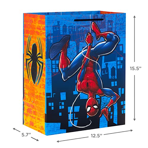 Hallmark Marvel Spider-Man Gift Bags (2 Bags: 1 Large 13", 1 Extra Large 15") for Birthdays, Halloween, Christmas, Kids Parties
