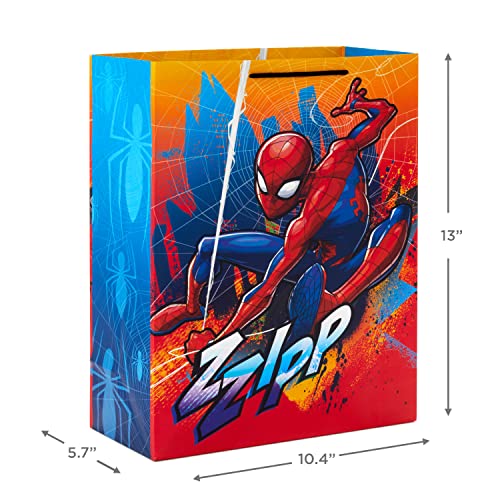 Hallmark Marvel Spider-Man Gift Bags (2 Bags: 1 Large 13", 1 Extra Large 15") for Birthdays, Halloween, Christmas, Kids Parties