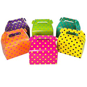 ONE MORE 30-Pack Gable Candy Treat Boxes,Small Goodie Gift Boxes for Wedding and Birthday Party Favors Box 6.2 x 3.5 x 3.5 inch,Pack of 30