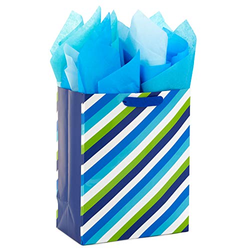 Hallmark Royal Blue, Turquoise and Light Blue Bulk Tissue Paper for Gift Wrapping (120 Sheets) for Gift Bags, Father's Day, Hanukkah, Graduations