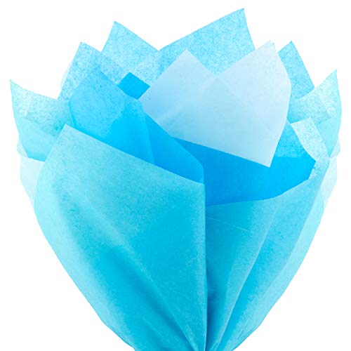 Hallmark Royal Blue, Turquoise and Light Blue Bulk Tissue Paper for Gift Wrapping (120 Sheets) for Gift Bags, Father's Day, Hanukkah, Graduations