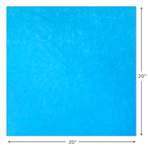 Hallmark Royal Blue, Turquoise and Light Blue Bulk Tissue Paper for Gift Wrapping (120 Sheets) for Gift Bags, Father's Day, Hanukkah, Graduations