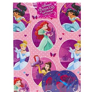 Disney Princess Wrapping Paper - Girls Wrapping Paper - Kids Wrapping Paper, Multicolor