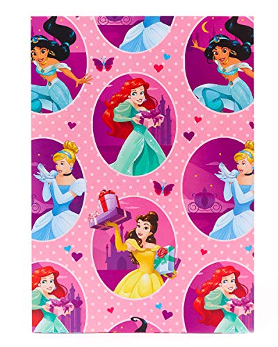 Disney Princess Wrapping Paper - Girls Wrapping Paper - Kids Wrapping Paper, Multicolor