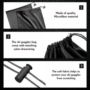 10 Pcs Toy Storage Adult Foldable Ditty Bag Toy Bags Multi Purpose Camping Bags Storage Adjustable Small Drawstring Bag Microfiber Pouch Stuff Sack for Storage (Black, 6 x 6/ 10 x 7/ 11.8 x 9 Inch)
