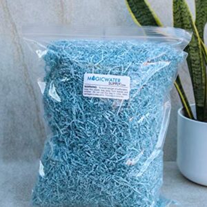 MagicWater Supply Soft & Thin Cut Crinkle Paper Shred Filler (1/2 LB) for Gift Wrapping & Basket Filling - Baby Blue