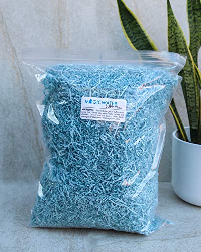 MagicWater Supply Soft & Thin Cut Crinkle Paper Shred Filler (1/2 LB) for Gift Wrapping & Basket Filling - Baby Blue