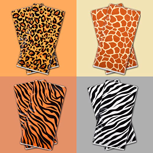 Jungle Safari Animal Print Pocket Pack, White Paper Facial Tissue 24 Pack