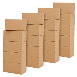 kraft paper tumbler boxes for gift wrapping, shipping, party favors (9 x 4.5 x 4.5 in, 20 pack)
