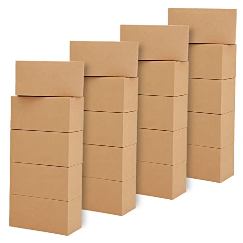 Kraft Paper Tumbler Boxes for Gift Wrapping, Shipping, Party Favors (9 x 4.5 x 4.5 In, 20 Pack)