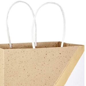 Hallmark 9" Medium Paper Gift Bags (8 Bags: White, Gold and Kraft) for Christmas, Birthdays, Weddings, Easter, Mothers Day, Graduations, Baby Showers, Bridal Showers, Care Packages