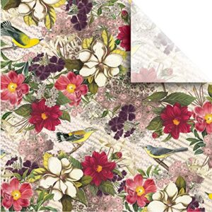 Jillson Roberts 24 Sheet-Count Premium Printed Tissue Paper Available in 3 Different Assortments, Fanciful Florals