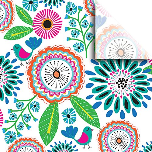 Jillson Roberts 24 Sheet-Count Premium Printed Tissue Paper Available in 3 Different Assortments, Fanciful Florals